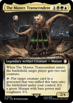 The Master, Transcendent (Extended Art) card from Universes Beyond: Fallout
