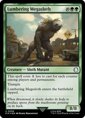 Lumbering Megasloth (Surge Foil) card from Universes Beyond: Fallout