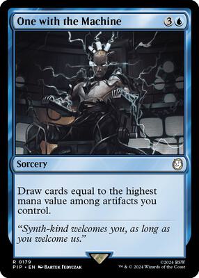 One with the Machine card from Universes Beyond: Fallout