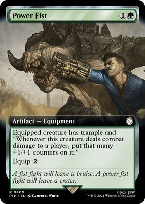 Power Fist (Extended Art) card from Universes Beyond: Fallout