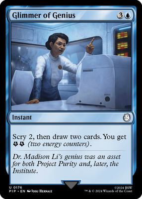 Glimmer of Genius card from Universes Beyond: Fallout
