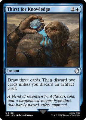 Thirst for Knowledge card from Universes Beyond: Fallout