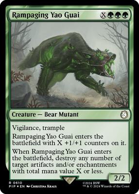 Rampaging Yao Guai (Surge Foil) card from Universes Beyond: Fallout