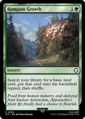Rampant Growth card from Universes Beyond: Fallout