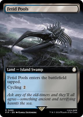 Fetid Pools (Extended Art) card from Universes Beyond: Fallout