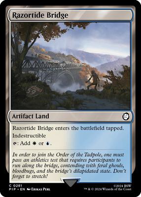 Razortide Bridge card from Universes Beyond: Fallout