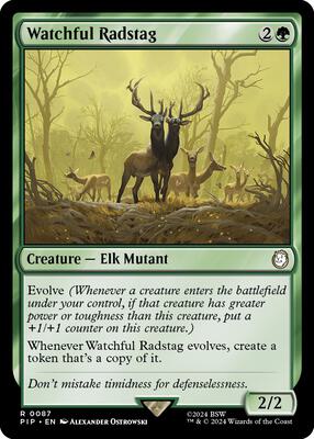 Watchful Radstag card from Universes Beyond: Fallout