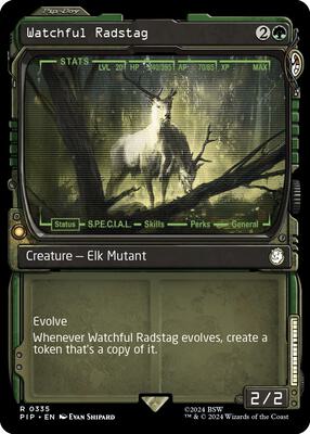 Watchful Radstag (Showcase) card from Universes Beyond: Fallout