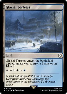 Glacial Fortress card from Universes Beyond: Fallout