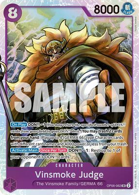 Vinsmoke Judge card from Wings of the Captain