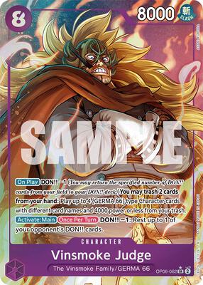 Vinsmoke Judge (Alternate Art) card from Wings of the Captain