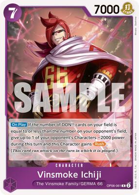 Vinsmoke Ichiji (061) card from Wings of the Captain