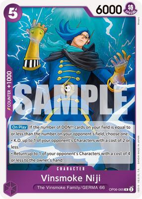 Vinsmoke Niji (065) card from Wings of the Captain
