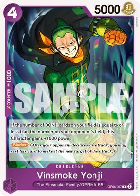 Vinsmoke Yonji (067) card from Wings of the Captain