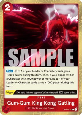 Gum-Gum King Kong Gatling card from Wings of the Captain