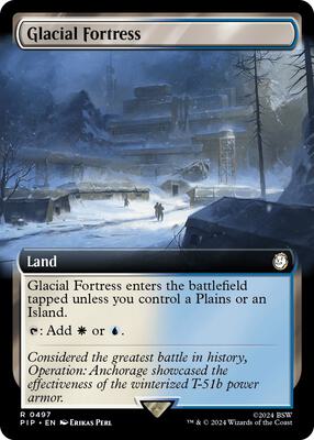 Glacial Fortress (Extended Art) card from Universes Beyond: Fallout