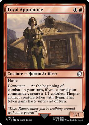 Loyal Apprentice (Surge Foil) card from Universes Beyond: Fallout