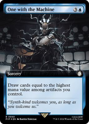 One with the Machine (Extended Art) (Surge Foil) card from Universes Beyond: Fallout