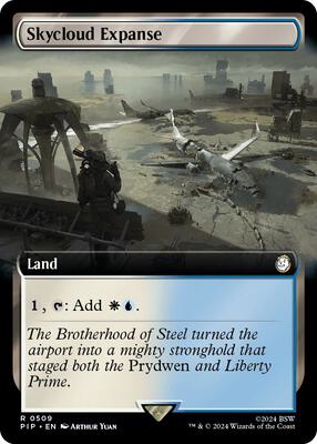 Skycloud Expanse (Extended Art) card from Universes Beyond: Fallout