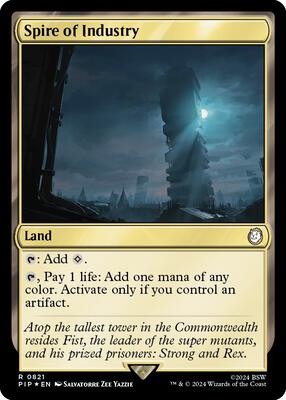 Spire of Industry (Surge Foil) card from Universes Beyond: Fallout
