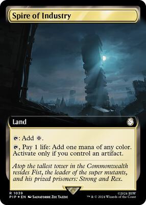Spire of Industry (Extended Art) (Surge Foil) card from Universes Beyond: Fallout