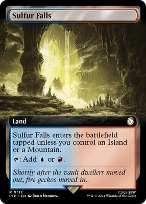 Sulfur Falls (Extended Art) card from Universes Beyond: Fallout