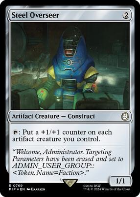 Steel Overseer (Surge Foil) card from Universes Beyond: Fallout