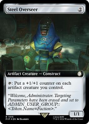 Steel Overseer (Extended Art) (Surge Foil) card from Universes Beyond: Fallout