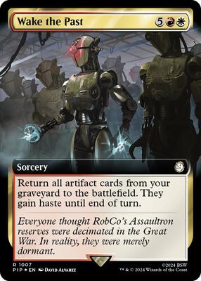 Wake the Past (Extended Art) (Surge Foil) card from Universes Beyond: Fallout