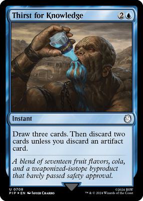 Thirst for Knowledge (Surge Foil) card from Universes Beyond: Fallout
