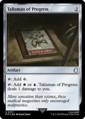 Talisman of Progress (Surge Foil) card from Universes Beyond: Fallout