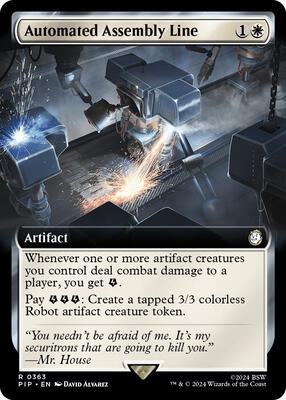 Automated Assembly Line (Extended Art) card from Universes Beyond: Fallout