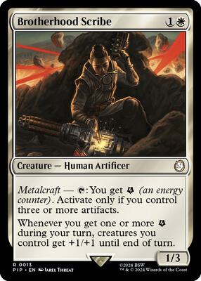 Brotherhood Scribe card from Universes Beyond: Fallout