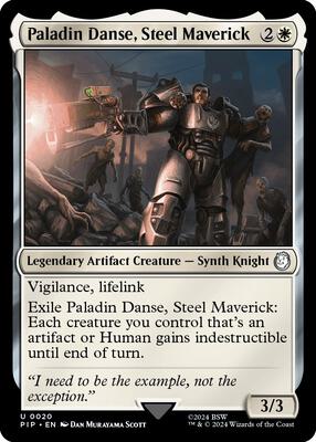 Paladin Danse, Steel Maverick card from Universes Beyond: Fallout