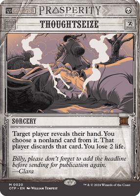 Thoughtseize card from Outlaws of Thunder Junction: Breaking News