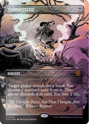 Thoughtseize (Textured Foil) card from Outlaws of Thunder Junction: Breaking News
