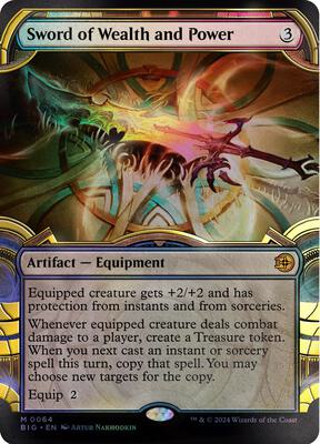 Sword of Wealth and Power (Showcase) (Raised Foil) card from Outlaws of Thunder Junction: The Big Score