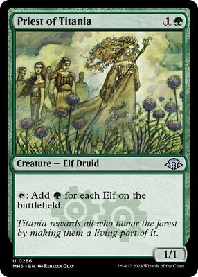 Priest of Titania card from Modern Horizons 3