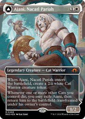 Ajani, Nacatl Pariah (Borderless) (Textured Foil) card from Modern Horizons 3