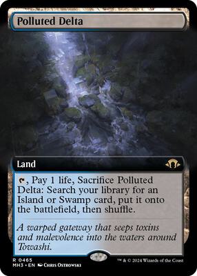 Polluted Delta (Extended Art) card from Modern Horizons 3