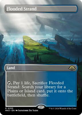 Flooded Strand (Borderless) card from Modern Horizons 3