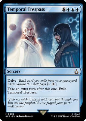 Temporal Trespass card from Universes Beyond: Assassin's Creed