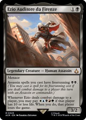 Ezio Auditore da Firenze card from Universes Beyond: Assassin's Creed