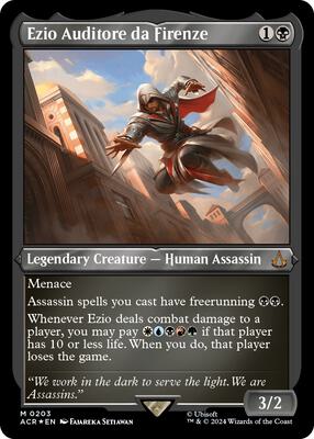 Ezio Auditore da Firenze (Foil Etched) card from Universes Beyond: Assassin's Creed