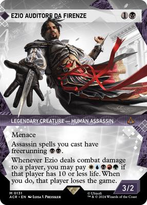Ezio Auditore da Firenze (Showcase) card from Universes Beyond: Assassin's Creed