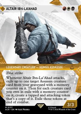 Altair Ibn-La'Ahad (Showcase) card from Universes Beyond: Assassin's Creed