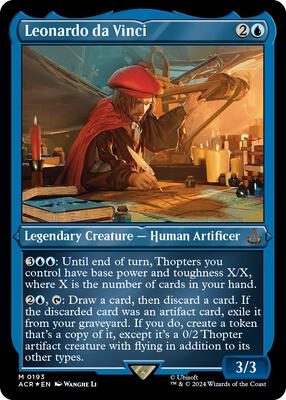 Leonardo da Vinci (Foil Etched) card from Universes Beyond: Assassin's Creed