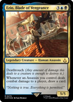 Ezio, Blade of Vengeance card from Universes Beyond: Assassin's Creed