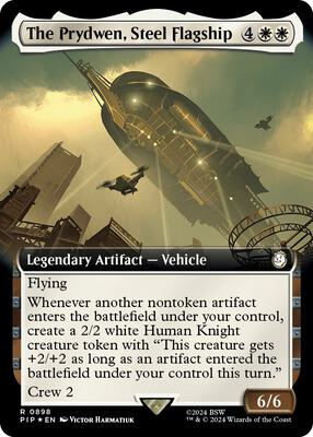 The Prydwen, Steel Flagship (Extended Art) (Surge Foil) card from Universes Beyond: Fallout