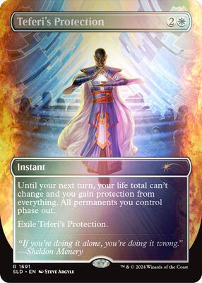 Teferi's Protection (1691) (Rainbow Foil) card from Secret Lair Drop Series